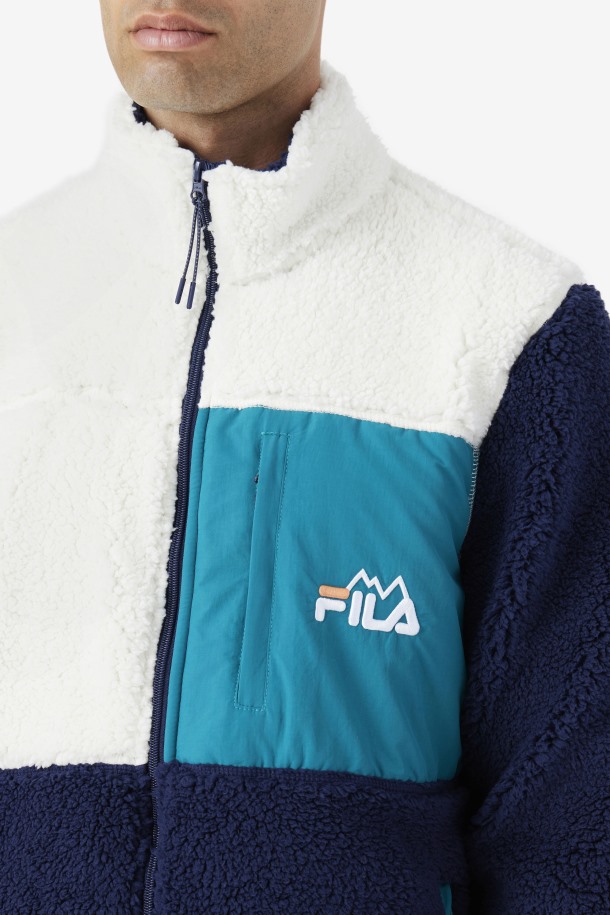 Garceta/azul Marino/lago Profundo Fila Outlets Chaqueta Sherpa Ravi