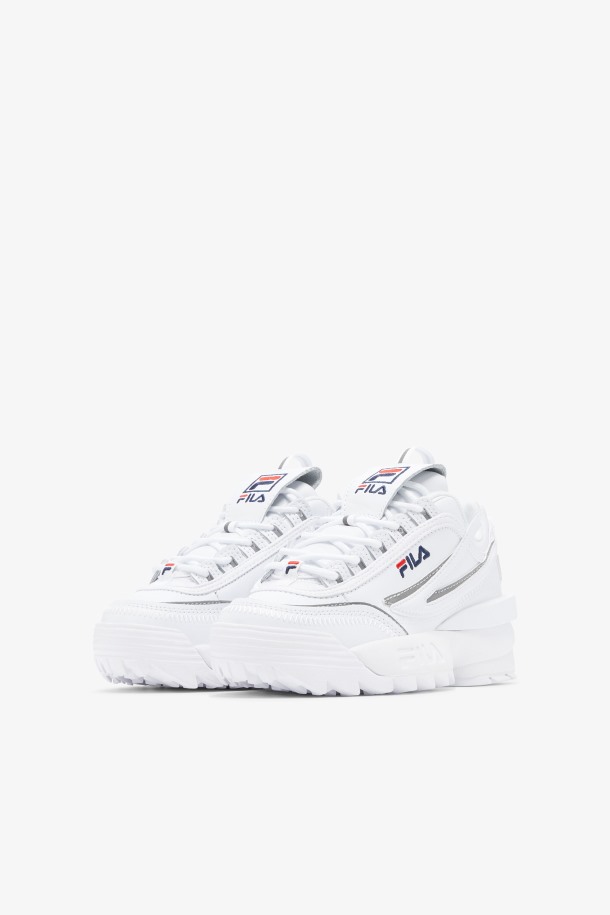 Fila Disruptor 2 Exp Para Niños Grandes Blanco/azul Marino/rojo
