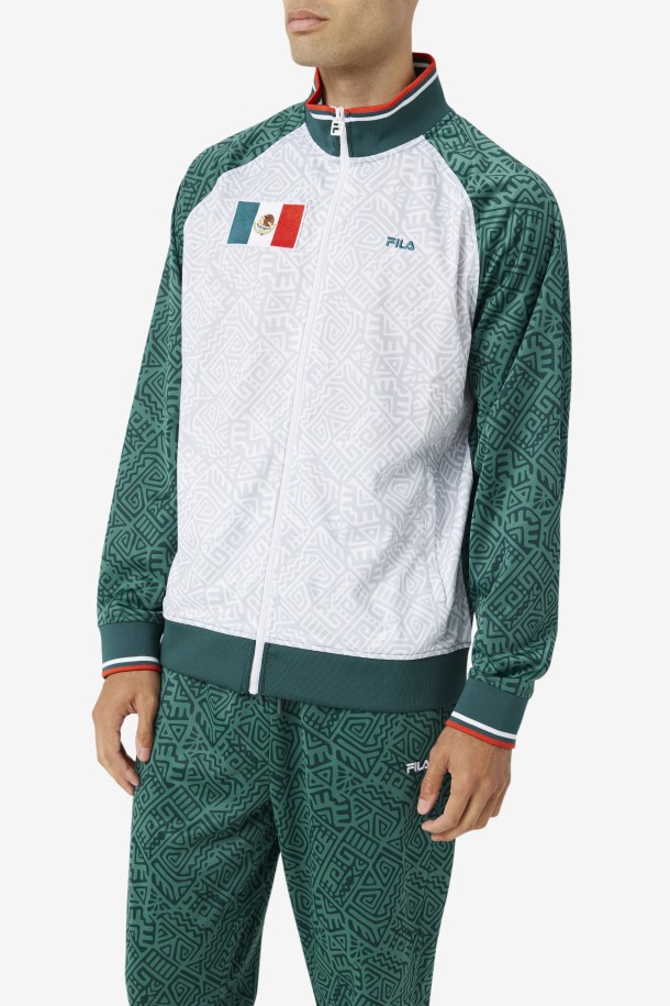 Junio Bug/blanco/fuego Rojo Fila Outlets Mexico Track Jacket