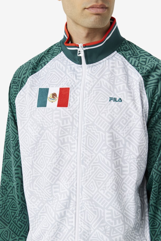 Junio Bug/blanco/fuego Rojo Fila Outlets Mexico Track Jacket