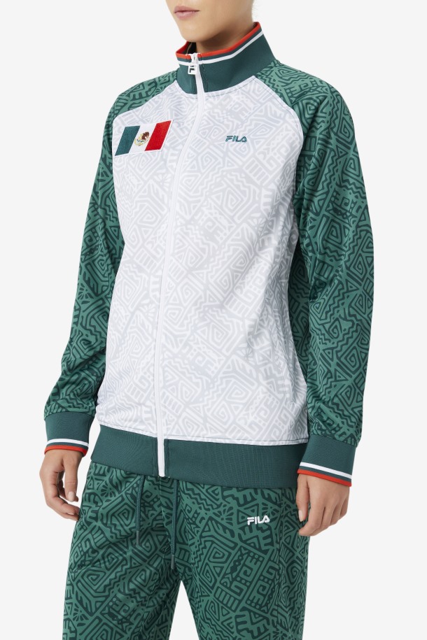 Junio Bug/blanco/fuego Rojo Fila Outlets Mexico Track Jacket