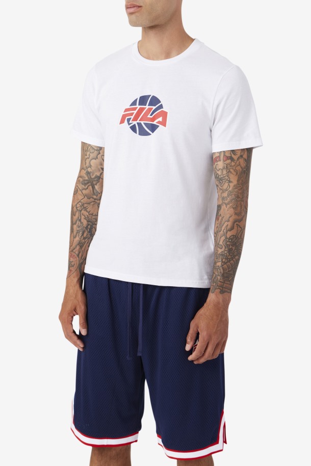 Camiseta Blanca/azul Marino/roja Nomi Outlet Fila
