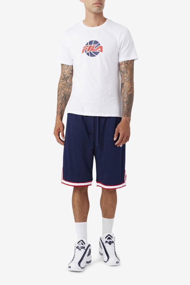 Camiseta Blanca/azul Marino/roja Nomi Outlet Fila