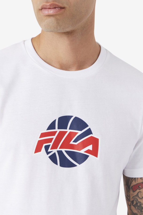 Camiseta Blanca/azul Marino/roja Nomi Outlet Fila
