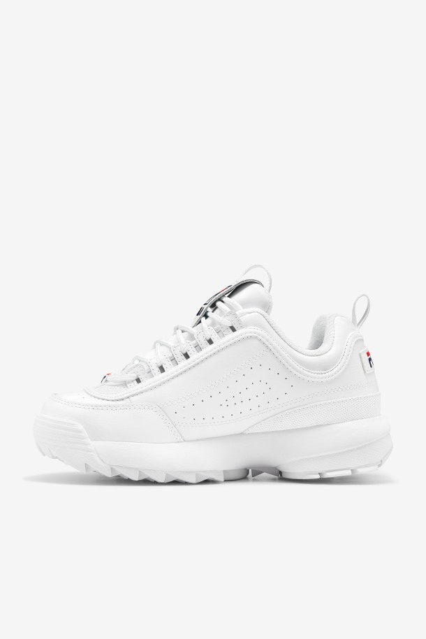 Zapatillas Fila Blancas/azul Marino/rojas Disruptor 2 Premium Para Hombre