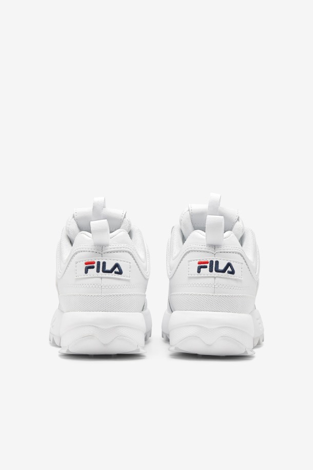 Zapatillas Fila Blancas/azul Marino/rojas Disruptor 2 Premium Para Hombre