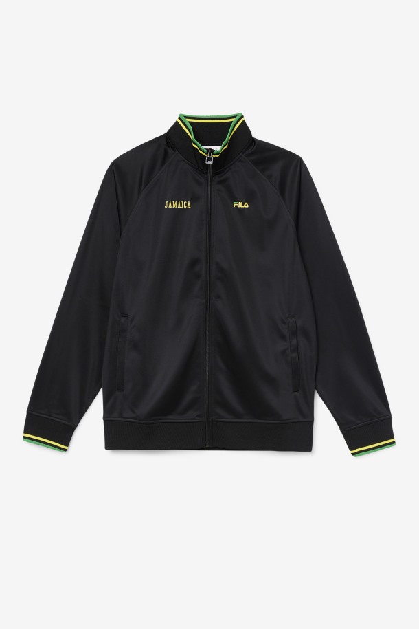 Chaqueta De Chándal Fila Outlets Jamaica Negra/amarilla/verde Helecho