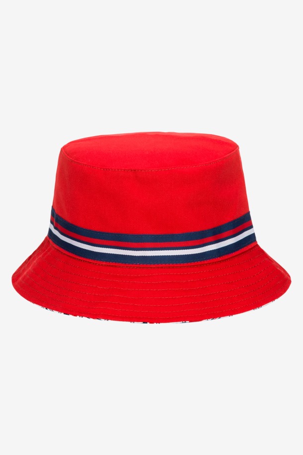 Gorra De Pescador Reversible Fila Outlets Roja