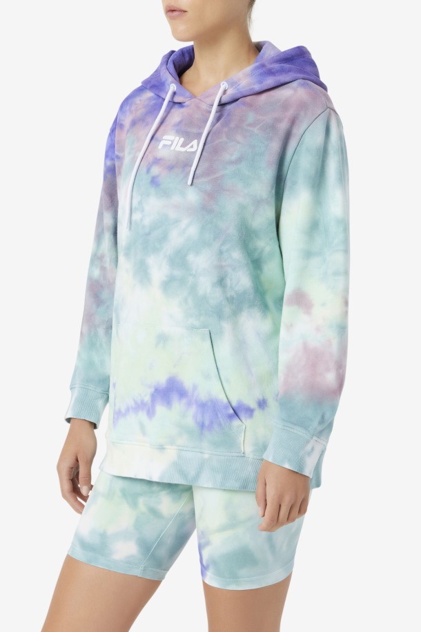 Aruba Blue Tie Dye Fila Outlets Aerolynn Sudadera Con Capucha Tie Dye