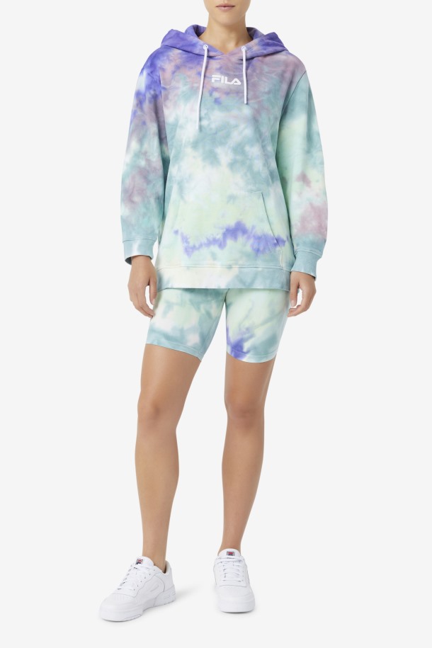 Aruba Blue Tie Dye Fila Outlets Aerolynn Sudadera Con Capucha Tie Dye