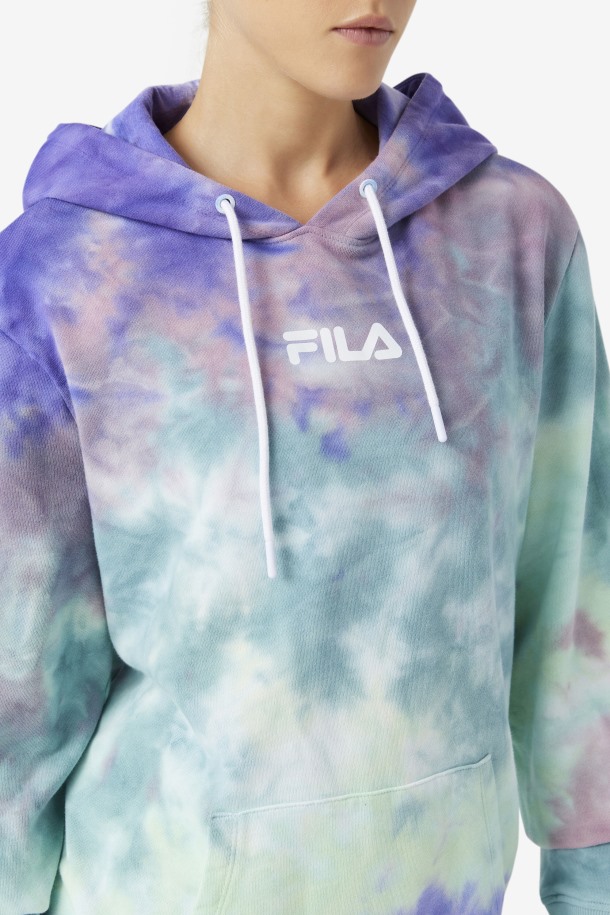 Aruba Blue Tie Dye Fila Outlets Aerolynn Sudadera Con Capucha Tie Dye