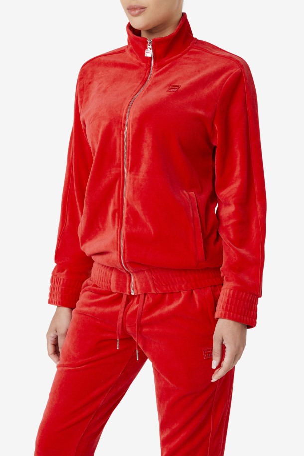 Cola Outlets Devell Terciopelo Chaqueta Roja