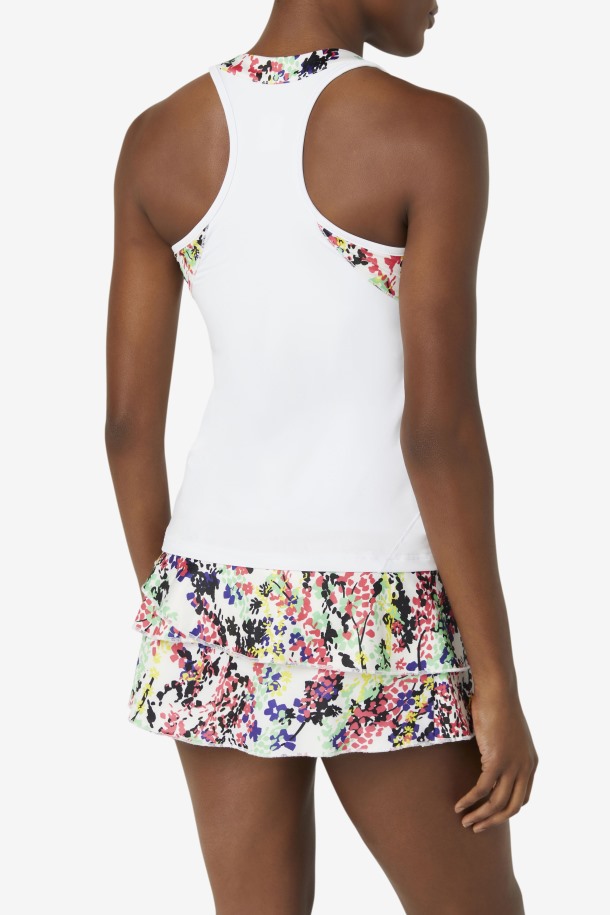 Camiseta Sin Mangas Pickleball Halter Estampado Floral Multicolor/blanco Fila Outlet Online