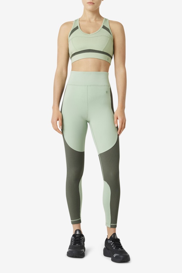 Queue Outlets Forza Leggins Anchos Texturizados Basil/thyme