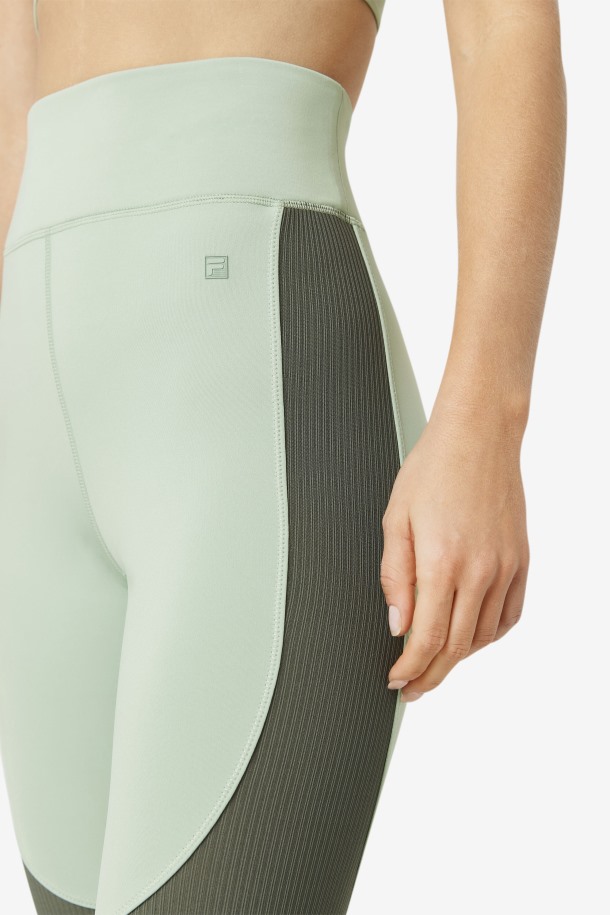 Queue Outlets Forza Leggins Anchos Texturizados Basil/thyme