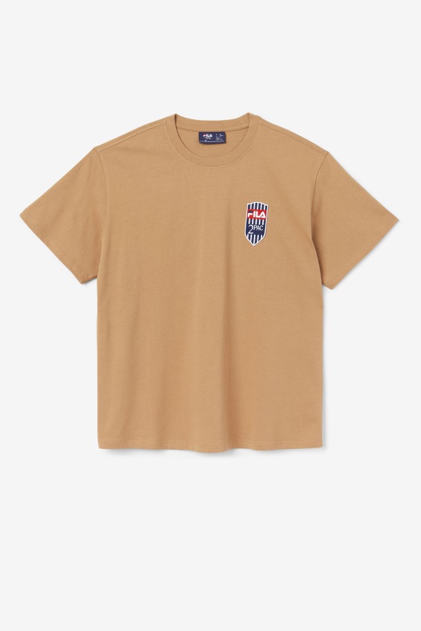Queue Outlets Parche 2pac Camiseta Tabaco Marrón