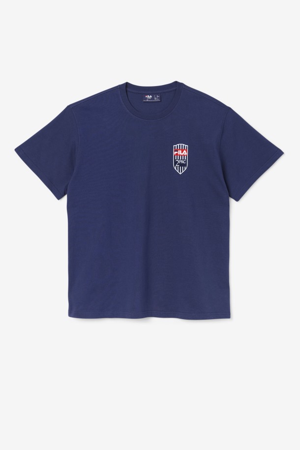 Camiseta Parche 2pac Azul Marino Fila Outlet