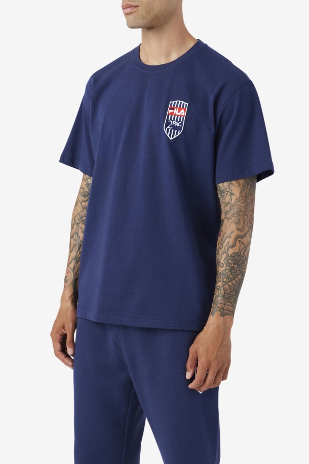 Camiseta Parche 2pac Azul Marino Fila Outlet