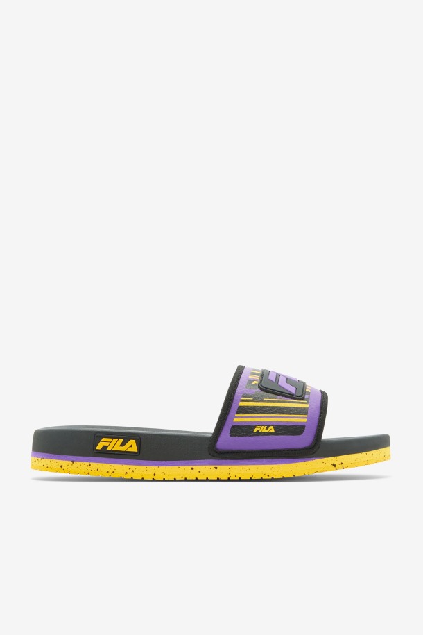 Chanclas Lunar Hombre Negro/dorado/morado Fila Outlet
