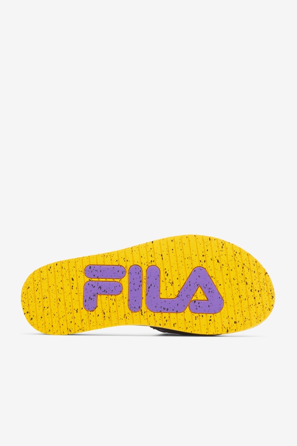 Chanclas Lunar Hombre Negro/dorado/morado Fila Outlet