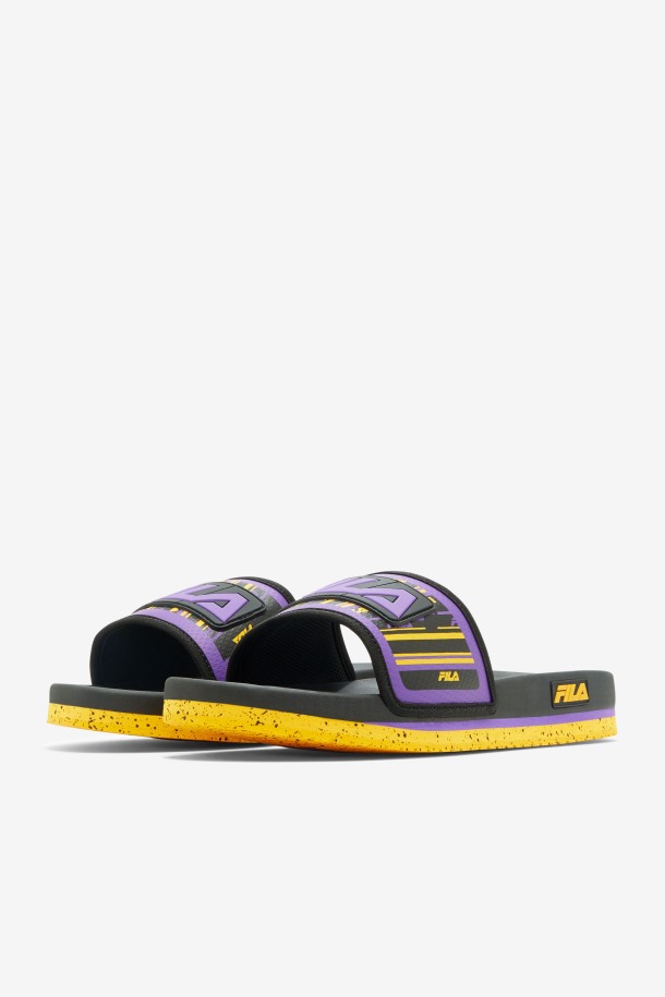 Chanclas Lunar Hombre Negro/dorado/morado Fila Outlet