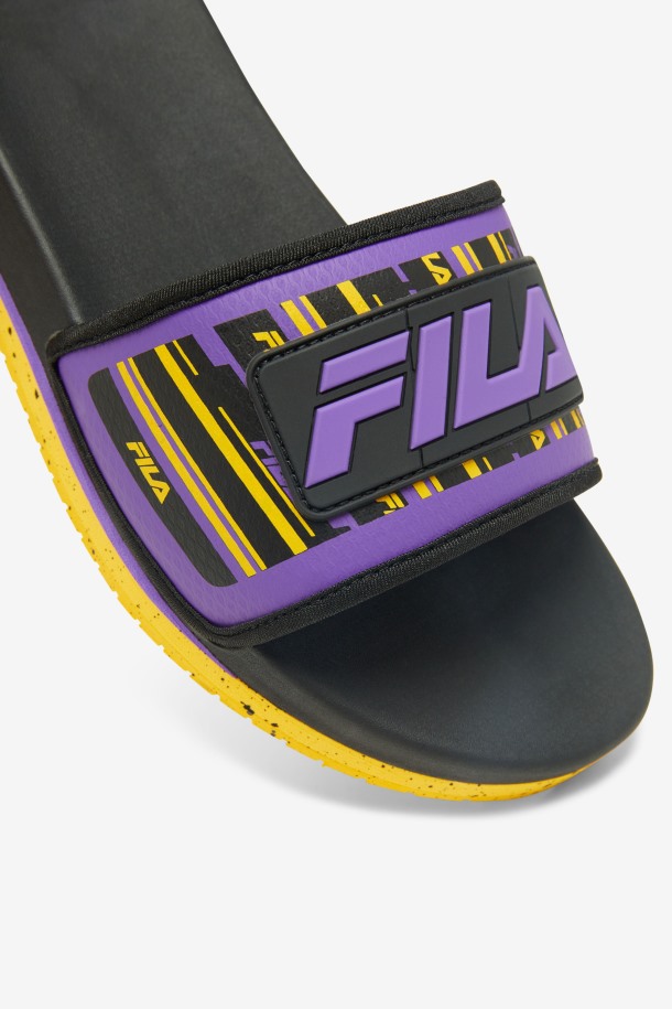 Chanclas Lunar Hombre Negro/dorado/morado Fila Outlet
