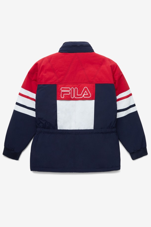 Chamarra Parka Golia Azul Marino/rojo/blanco Fila Outlets