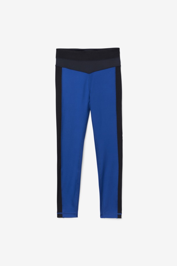 Legging Forza Textura Cintura Alta Peonía Azul Marino/negro Fila Outlet