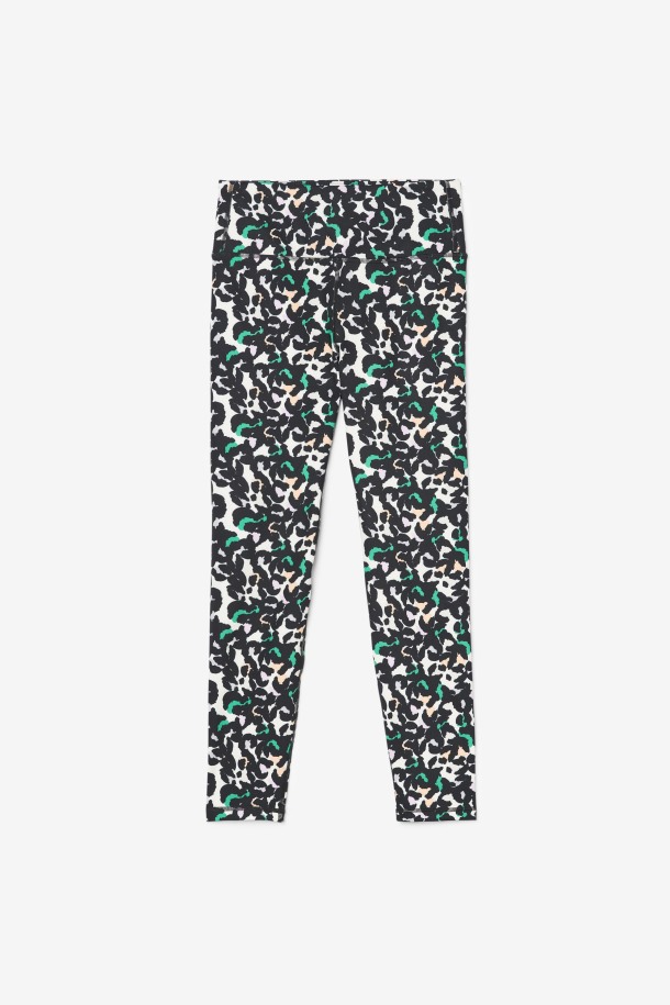 Negro Animal Fila Outlets Elegante Fuerza 7/8 Leggings