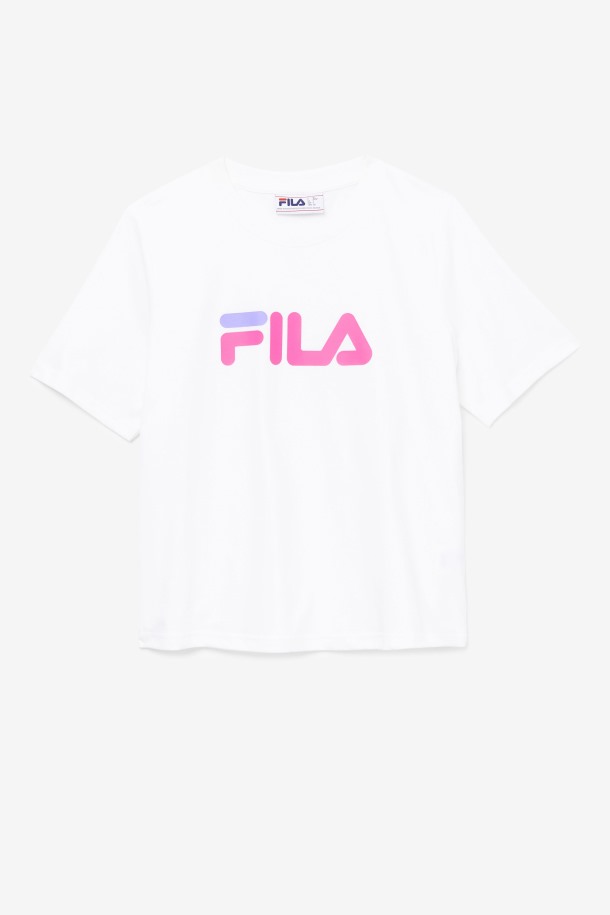 Camiseta Miss Eagle White/pink Glow/purple Hebe Fila Outlet