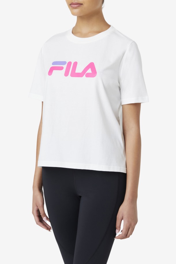 Camiseta Miss Eagle White/pink Glow/purple Hebe Fila Outlet