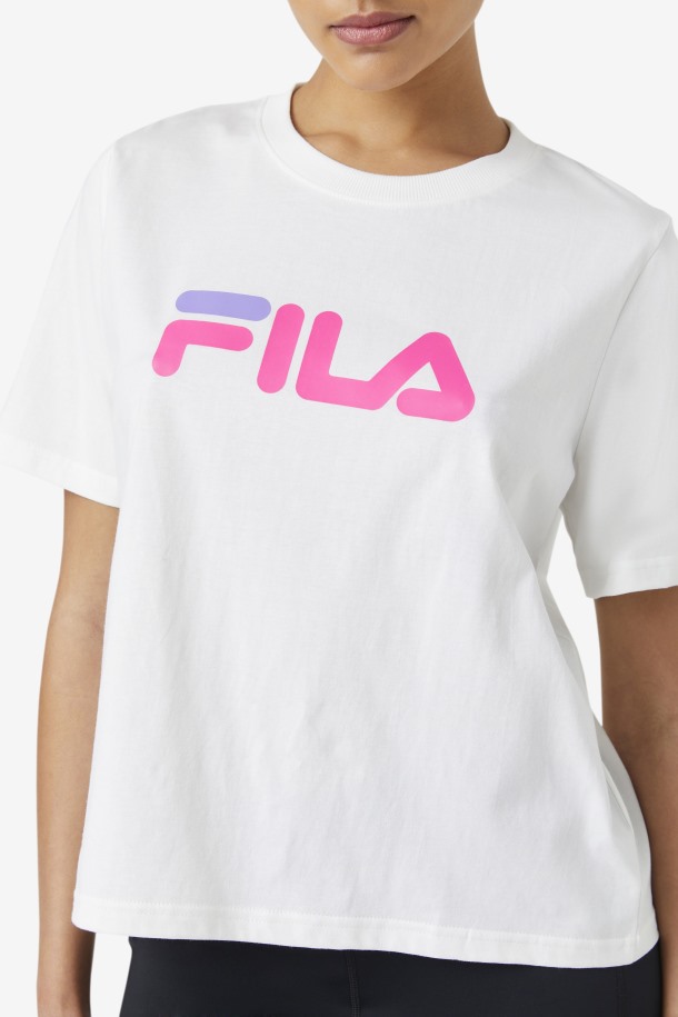 Camiseta Miss Eagle White/pink Glow/purple Hebe Fila Outlet