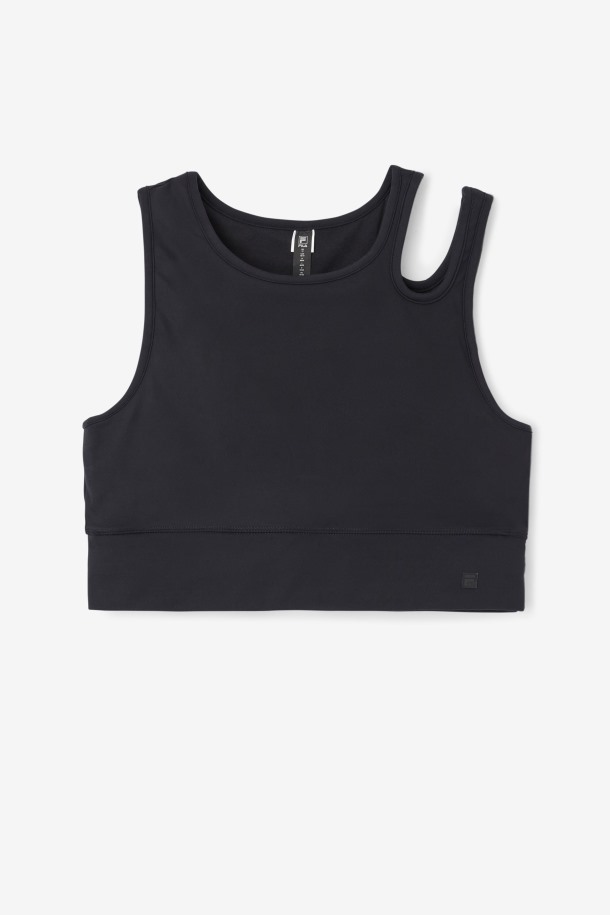 Fila Outlets Uplift Slice Crop Bra Top Negro