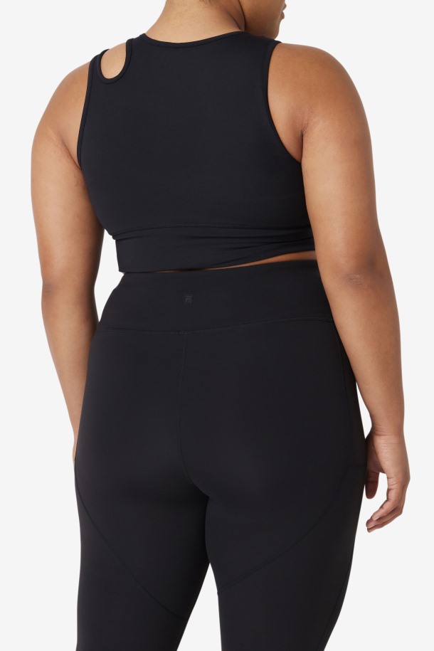Fila Outlets Uplift Slice Crop Bra Top Negro