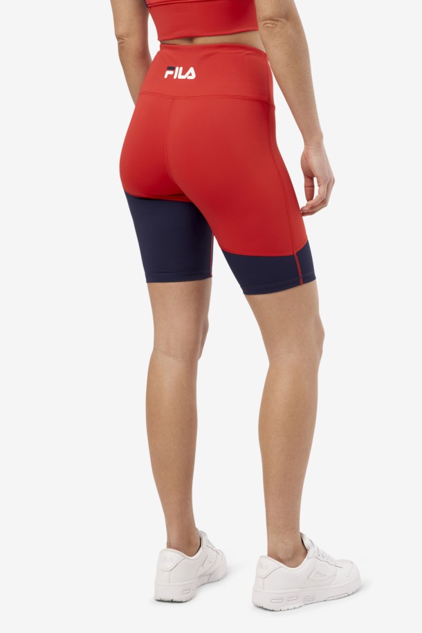Pantalón Corto De Ciclismo Fila Outlet Rojo Marley