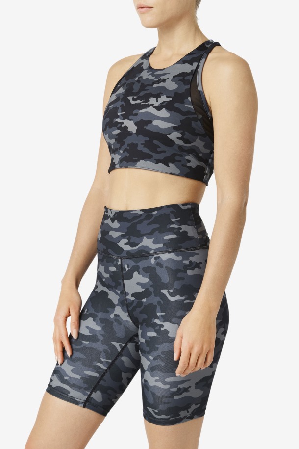 Sujetador Deportivo Uplift T-back Camo Oscuro/negro Fila Outlets