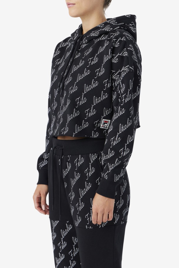 Gianna Sudadera Con Capucha Negro/gardenia Fila Outlet