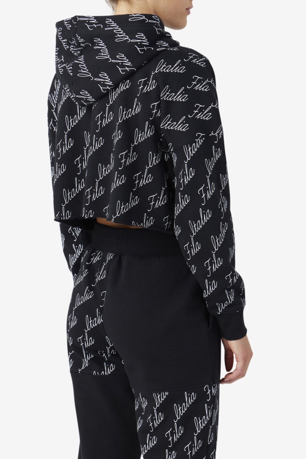 Gianna Sudadera Con Capucha Negro/gardenia Fila Outlet
