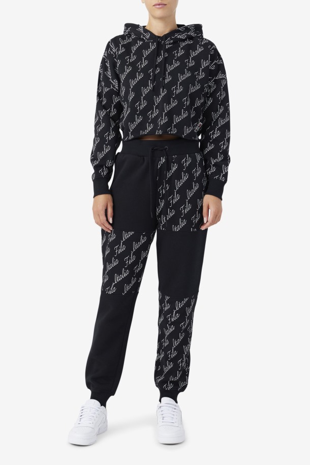 Gianna Sudadera Con Capucha Negro/gardenia Fila Outlet