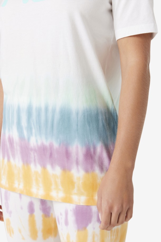 Fila Outlets Camiseta Blanca Tie Dye Alivia Tie Dye