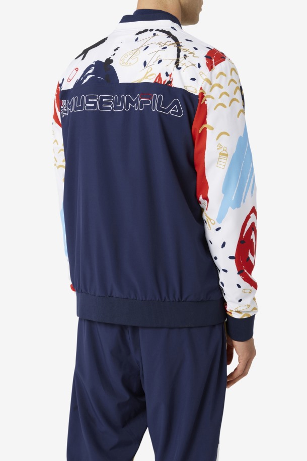 Chaqueta Chandal Estampada Fila X The Museum Peacoat/white/red Queue Outlet