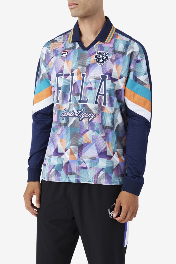 Camiseta Kay Portero Fila Outlet Azul Marino/azul/mandarina/blanco