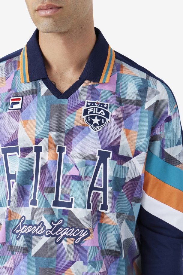 Camiseta Kay Portero Fila Outlet Azul Marino/azul/mandarina/blanco