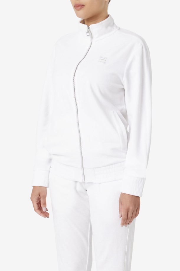 Blanco Cola Outlets Devell Chaqueta Terciopel