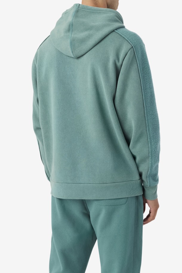 Queue Outlets Bryson Jersey Lavado Vintage Con Capucha Azul Abeto/mimosa