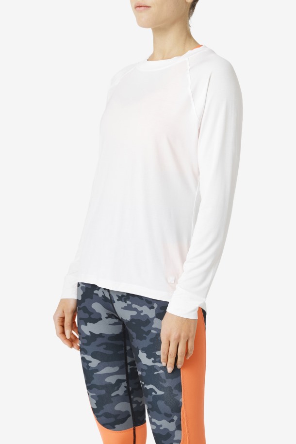 Fila Outlet Fi-lux Mesh Back Manga Larga Crew Blanco