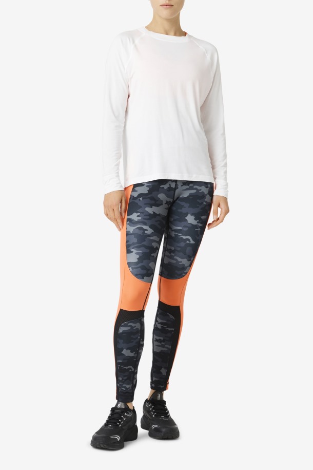 Fila Outlet Fi-lux Mesh Back Manga Larga Crew Blanco