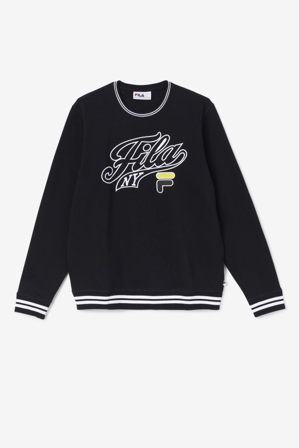 Fila Outlets Negro/blanco/mimosa Taylor Sudadera Con Cuello Redondo