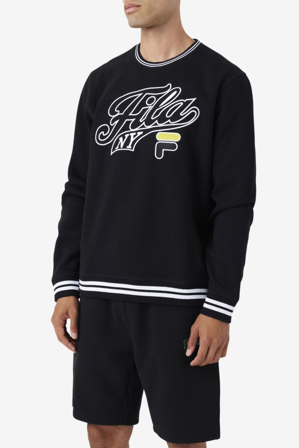 Fila Outlets Negro/blanco/mimosa Taylor Sudadera Con Cuello Redondo