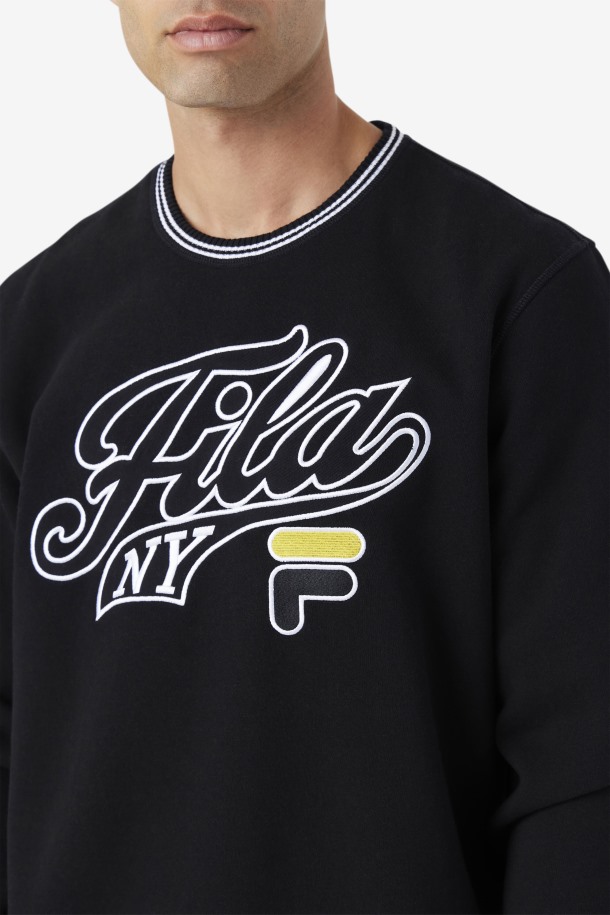 Fila Outlets Negro/blanco/mimosa Taylor Sudadera Con Cuello Redondo
